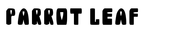 Parrot Leaf font preview